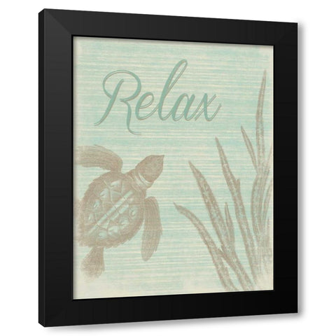 Relax Black Modern Wood Framed Art Print with Double Matting by Grey, Jace