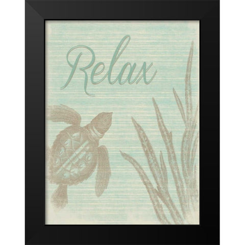 Relax Black Modern Wood Framed Art Print by Grey, Jace