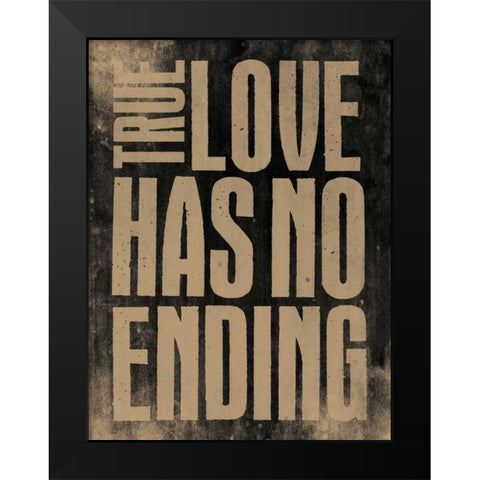 No Ending A Black Modern Wood Framed Art Print by Grey, Jace