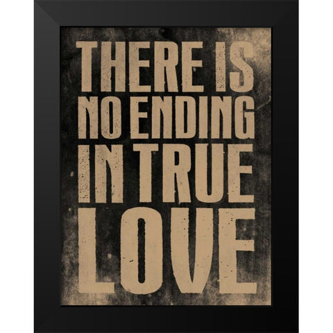 No Ending B Black Modern Wood Framed Art Print by Grey, Jace