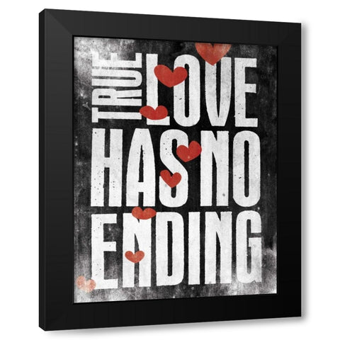 No Ending C Black Modern Wood Framed Art Print by Grey, Jace