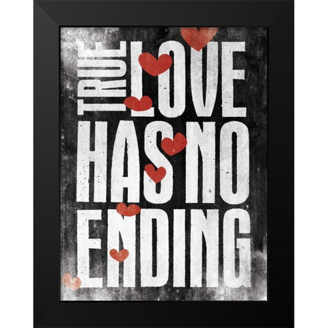 No Ending C Black Modern Wood Framed Art Print by Grey, Jace