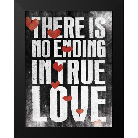 No Ending D Black Modern Wood Framed Art Print by Grey, Jace