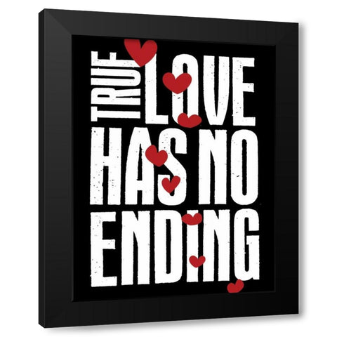 No Ending E Black Modern Wood Framed Art Print by Grey, Jace