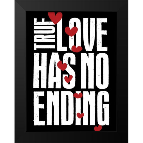 No Ending E Black Modern Wood Framed Art Print by Grey, Jace