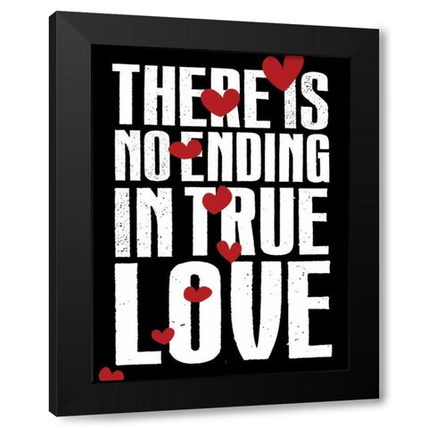 No Ending F Black Modern Wood Framed Art Print by Grey, Jace