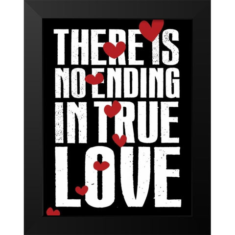 No Ending F Black Modern Wood Framed Art Print by Grey, Jace