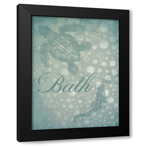 Sea Bath Black Modern Wood Framed Art Print by Grey, Jace