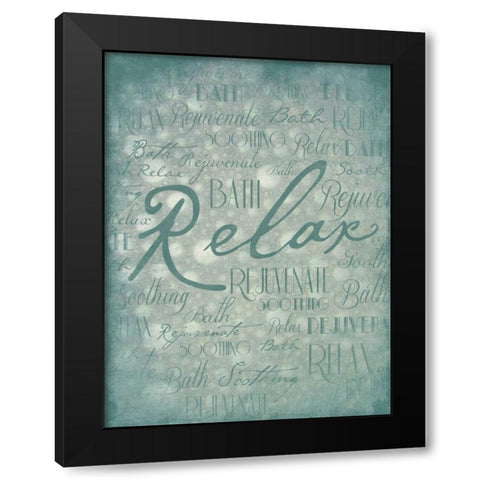 Relax Black Modern Wood Framed Art Print by Grey, Jace