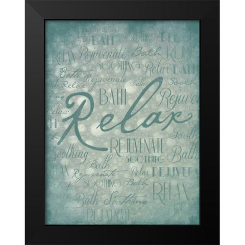 Relax Black Modern Wood Framed Art Print by Grey, Jace