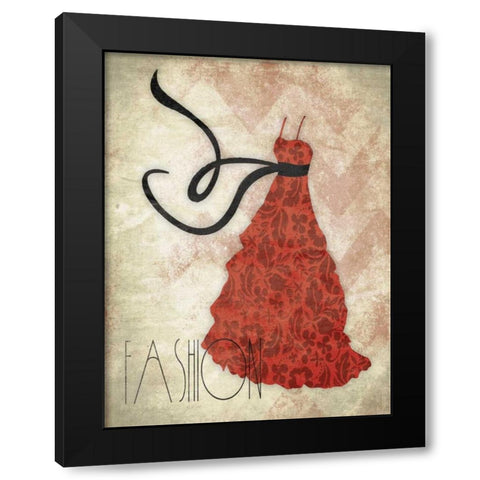 Fashion Black Modern Wood Framed Art Print with Double Matting by Grey, Jace