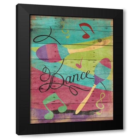 Dance Black Modern Wood Framed Art Print with Double Matting by Grey, Jace