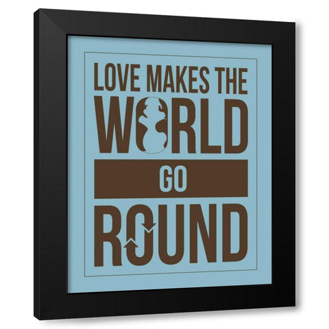 Text B3 Black Modern Wood Framed Art Print with Double Matting by Grey, Jace