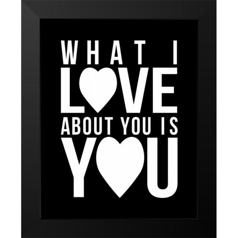 Text D2 Black Modern Wood Framed Art Print by Grey, Jace