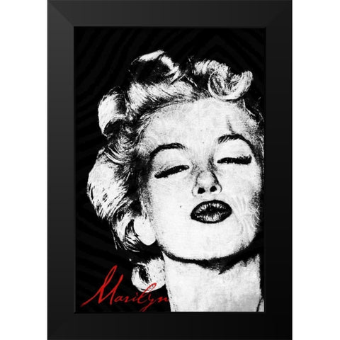 Monroe A Black Modern Wood Framed Art Print by Grey, Jace