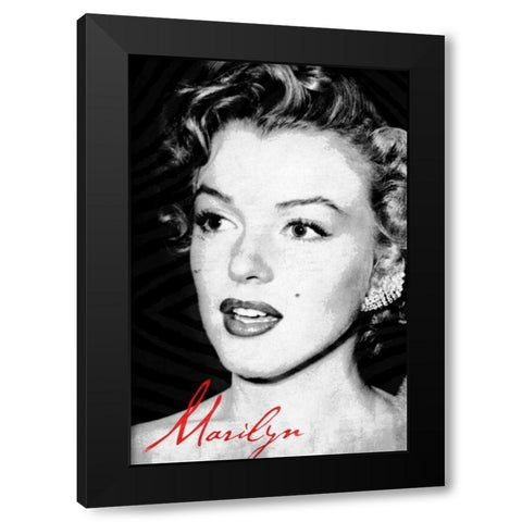 Monroe B Black Modern Wood Framed Art Print with Double Matting by Grey, Jace