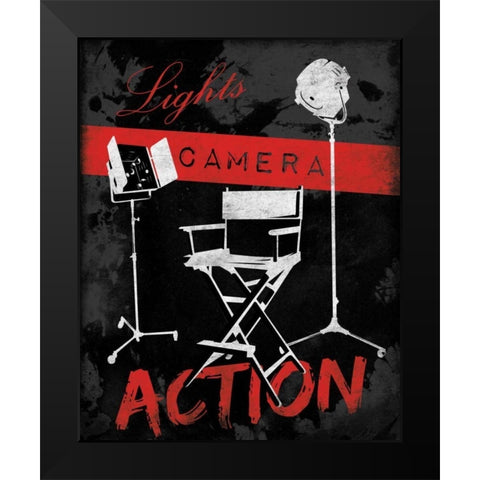 Cinema A2 Black Modern Wood Framed Art Print by Grey, Jace