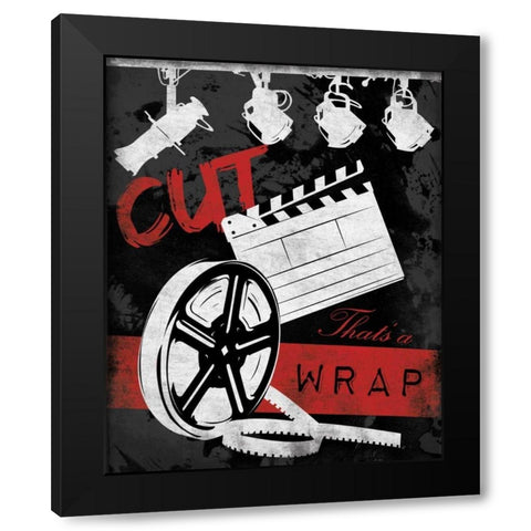 Cinema B2 Black Modern Wood Framed Art Print with Double Matting by Grey, Jace