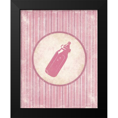 Bottle Black Modern Wood Framed Art Print by Grey, Jace