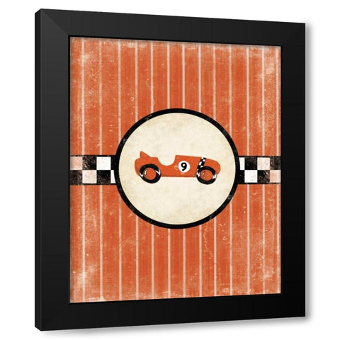 Race Car Nine Black Modern Wood Framed Art Print with Double Matting by Grey, Jace