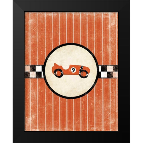 Race Car Nine Black Modern Wood Framed Art Print by Grey, Jace