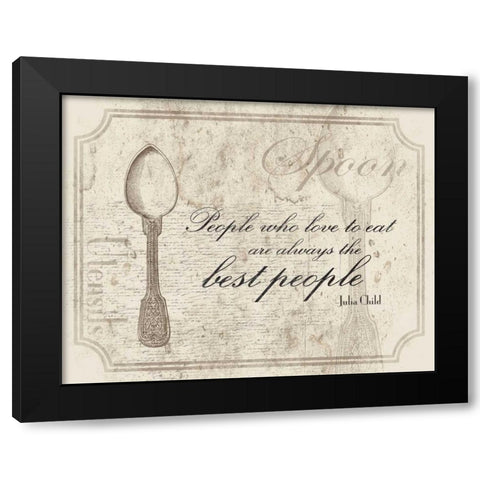 Spoon Quote Black Modern Wood Framed Art Print by Grey, Jace