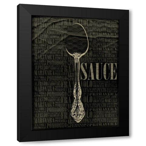 SAUCE Type 2 Black Modern Wood Framed Art Print with Double Matting by Grey, Jace