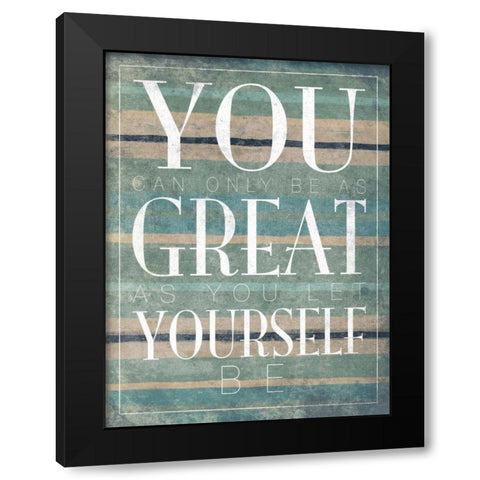 Great Black Modern Wood Framed Art Print with Double Matting by Grey, Jace