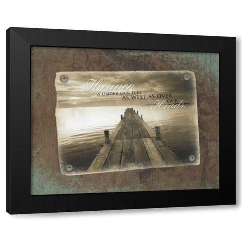 Heaven Black Modern Wood Framed Art Print by Grey, Jace