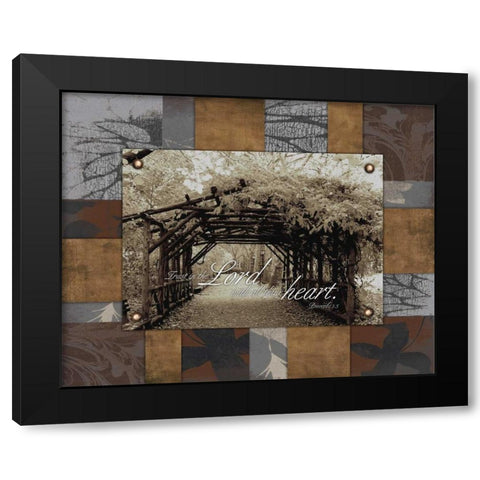 Trust the Lord Black Modern Wood Framed Art Print by Grey, Jace