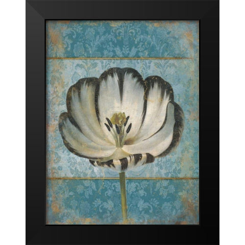 Single Flower 1 Black Modern Wood Framed Art Print by Grey, Jace