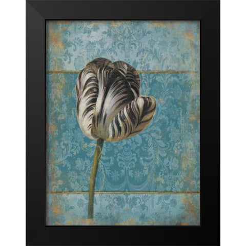 Single Flower 2 Black Modern Wood Framed Art Print by Grey, Jace