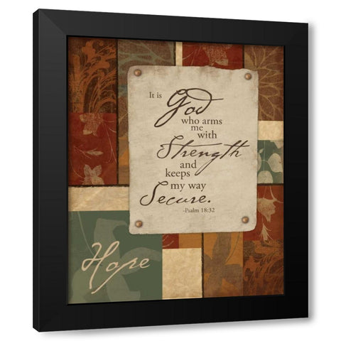 Hope Black Modern Wood Framed Art Print by Grey, Jace