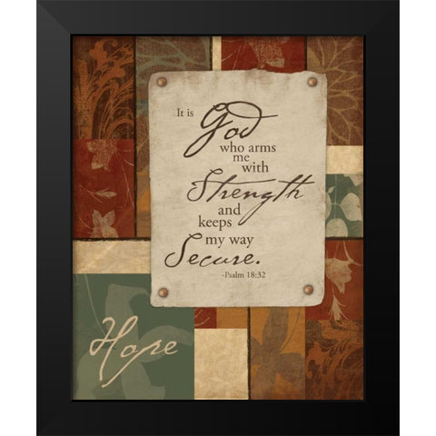Hope Black Modern Wood Framed Art Print by Grey, Jace
