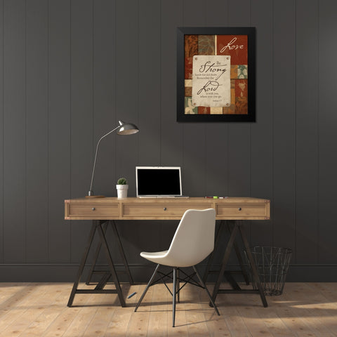 Love B Black Modern Wood Framed Art Print by Grey, Jace