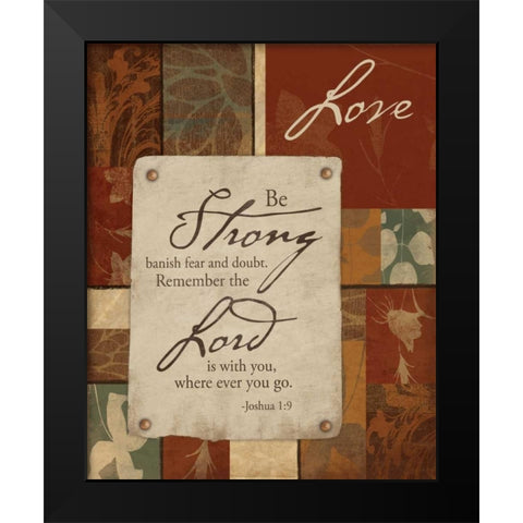 Love B Black Modern Wood Framed Art Print by Grey, Jace