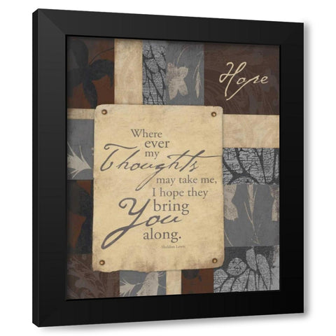 Hope 2 Black Modern Wood Framed Art Print by Grey, Jace