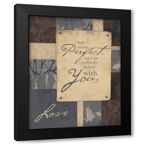 Love 2 Black Modern Wood Framed Art Print with Double Matting by Grey, Jace