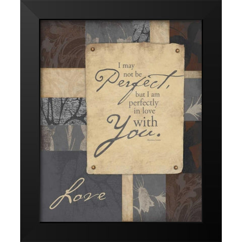 Love 2 Black Modern Wood Framed Art Print by Grey, Jace