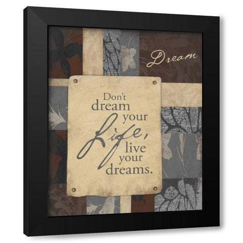 Dream Black Modern Wood Framed Art Print by Grey, Jace