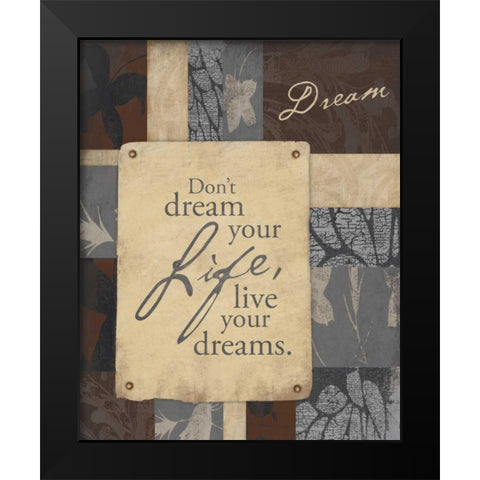 Dream Black Modern Wood Framed Art Print by Grey, Jace