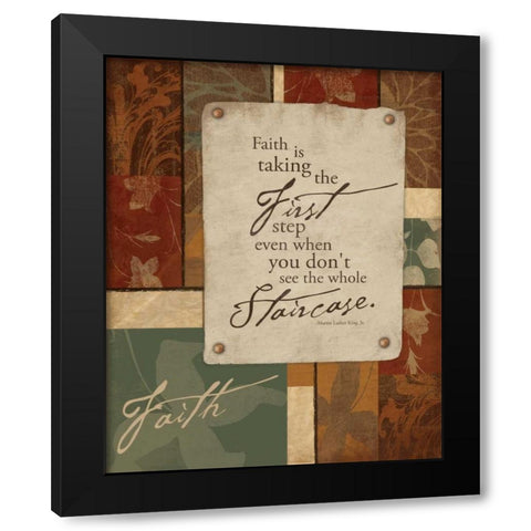 Faith Black Modern Wood Framed Art Print with Double Matting by Grey, Jace