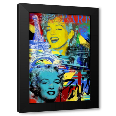 Marilyn Paris Black Modern Wood Framed Art Print with Double Matting by Grey, Jace