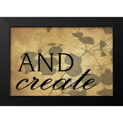 and_create Black Modern Wood Framed Art Print by Grey, Jace