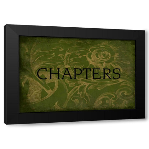 chapters Black Modern Wood Framed Art Print by Grey, Jace