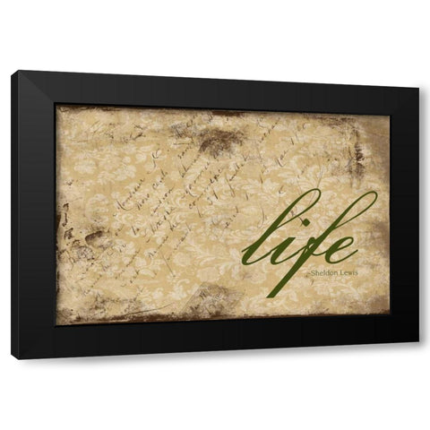 Life Black Modern Wood Framed Art Print with Double Matting by Grey, Jace
