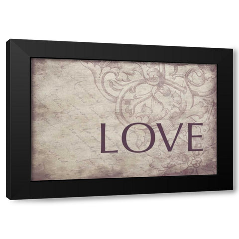 love Black Modern Wood Framed Art Print by Grey, Jace