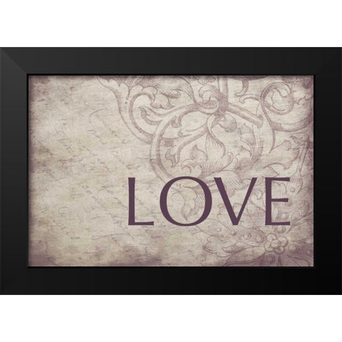 love Black Modern Wood Framed Art Print by Grey, Jace