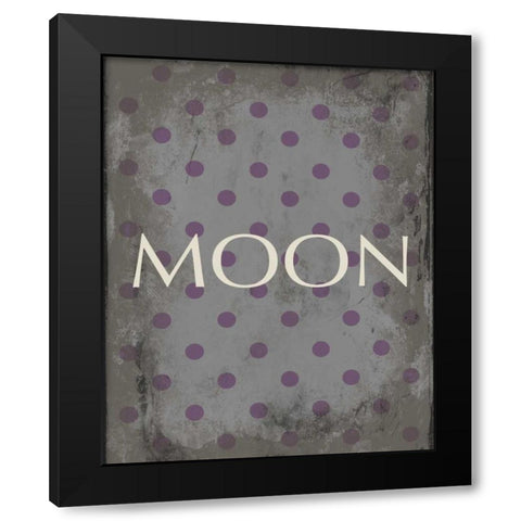 moon Black Modern Wood Framed Art Print with Double Matting by Grey, Jace