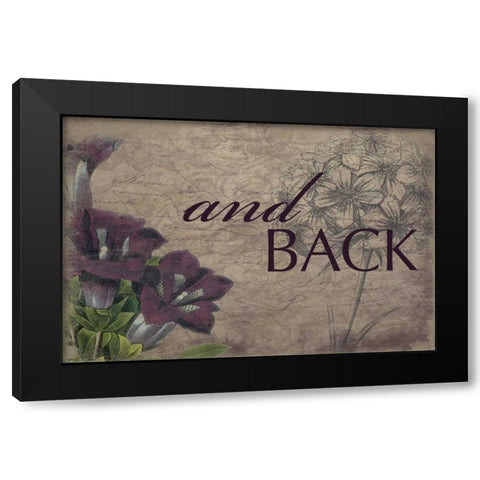 and_back Black Modern Wood Framed Art Print by Grey, Jace